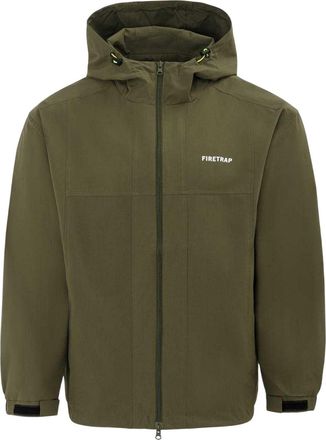 Firetrap Heren Lichtgewicht Jas met Capuchon (Leger Groen)