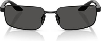 Prada Sunglasses Psb54 S 1 Ab08 Z Red Line Black/Dark Gray Men
