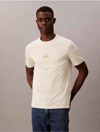 Calvin Klein Jeans Calvin Klein Mens Center Monogram Logo Tee - Neutral - XL