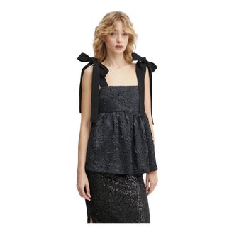 Stine Goya Dames, Tops, Zwart, Maat: M Poliester