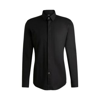HUGO BOSS Hombre, Camisas, Negro, Talla: L