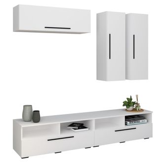 ebuy24 Muebles Vcm Tv Muro Habitable Con Suficiente Espacio De Almacenamiento Muro Montado Dimensiones 200 X An. 190 X P. 40 Cm Muebles Fernseh - Arila Xl (b