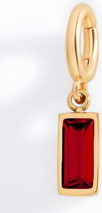 Mint & Lily Dainty Baguette Birthstone Charm in January Garnet at Nordstrom