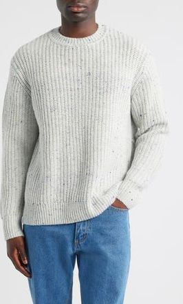 Wax London Wilde Chunky Wool Blend Rib Sweater in Multi Grey at Nordstrom Rack, Size Xx-Large