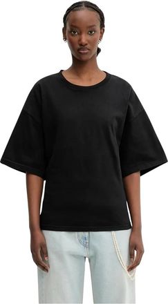 Darkpark Doyle Draped T-shirt - Dames - T-shirts - Zwart - XS - Katoen - Tops