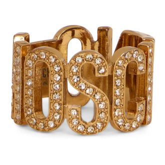 Moschino Ring met letters - Dames - Ringen - Geel - ONE Size - Accessoires