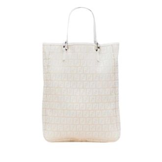 Fendi Pre-owned Tote Bags, female, Beige, Size: ONE SIZE Pre-owned Canvas totes