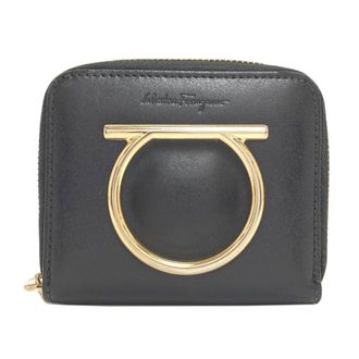 Ferragamo Gancini Leather Wallet (Bi-Fold) (Pre-Owned)
