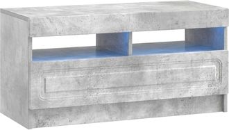 vidaXL Mueble De Tv Led Gris Hormig&oacute;n Madera De Ingenier&iacute;a Vidaxl