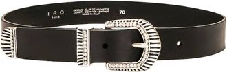 Iro Womens Andily Leather Belt In Black