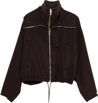 Sportmax Layered-collar Elasticated-hem Jacket