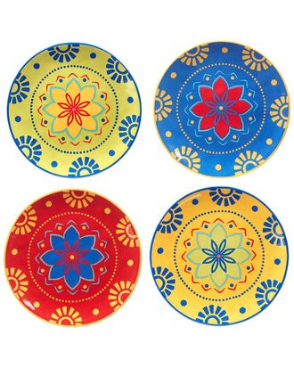 Certified International Spice Love Set Of 4 Salad Plates