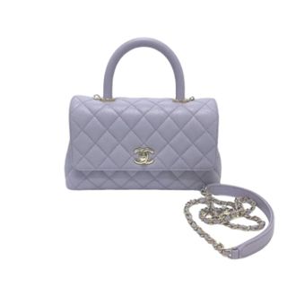Chanel Pre-owned Leather chanel-bags - Dames - Pre-owned - Paars - Maat: ONE Size Leer