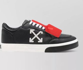 Off-white leather low-top sneakers