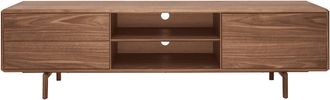 Miliboo Mueble Tv De Nogal Con Almacenaje 180 Cm Suva