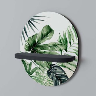 OEM Estante Ovalado Negro Monstera Dream