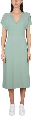 HUGO BOSS Dawinga Midi Jurk - Dames - Casual kleedjes - Groen - S - Kleedjes