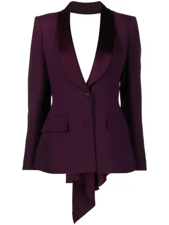 Alberta Ferretti Blazer con dettaglio cut-out - Viola