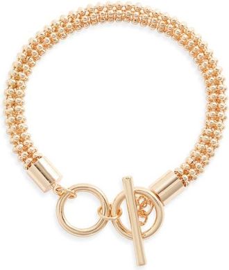 Open Edit Ball Chain Toggle Bracelet in Gold at Nordstrom