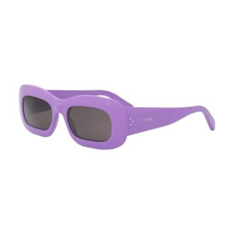 Celine 3 Dots Smoke Rectangular Ladies Sunglasses CL40294I 78A 53