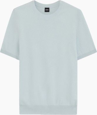 HUGO BOSS Mens BOSS Black H Laruso Sweater 499 Open Blue - Green - Size: 38
