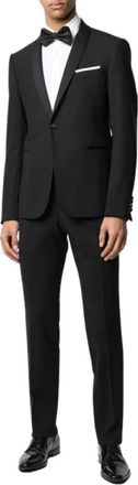 Emporio Armani Single Breasted Suit Set - Heren - Business pakken - Zwart - S - Wol - Kostuums