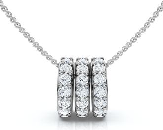 Pompeii3 1/2Ct Bernarda Diamond Pendant 14k Gold Womens Necklace Lab Grown EF/VS