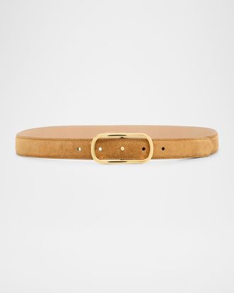 Veronica Beard Loop Suede Belt