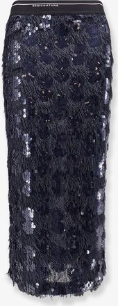 Semicouture Gonna Midi con frangia e paillettes - SEMICOUTURE - gender_Woman