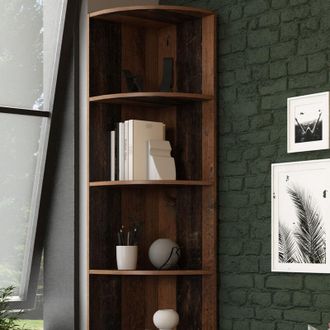 Vicco Estante De Esquina Ecki, Madera Antigua, 40 X 180 Cm