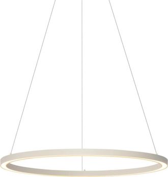 QAZQA Dise&ntilde;o L&aacute;mpara Colgante De Dise&ntilde;o Beige 80cm Incl. Led Regulable En 3 Pasos - Girello Aluminio /acero /pl&aacute;stico Redonda Incluye Led Max. 1 X 50.7 Watt