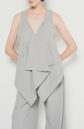 AS by DF Luxembourg Vest in Gray Pinstripe at Nordstrom, Size 3X-Large