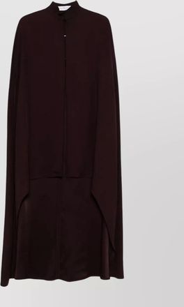 Raquel Diniz draped high neck cape with front slit