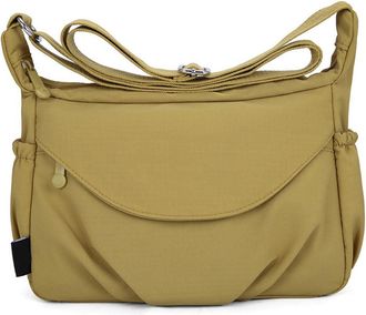 Generic Womens Casual Large Capacity Shoulder Bag,Nylon Crossbody Bags for Women,Shoulder Handbags with Wide Strap (Yellow)