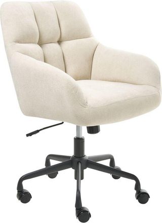 Beliani Desk Chair PALMDALE Velvet Light Beige