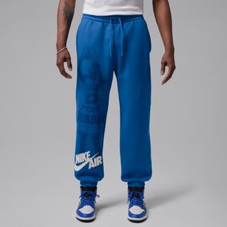 Nike Jordan Mens Jordan Brooklyn Fleece Cuffed Pants in Blue | IW1060-466