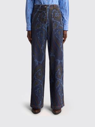 Etro Pants Woman color Blue