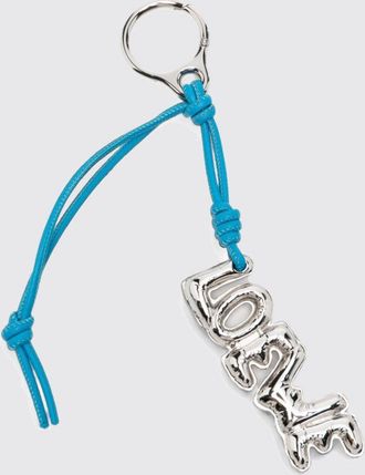 Loewe Blown Chrome-Plated Brass and Leather Logo Keychain