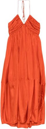 Zimmermann Orange Halter Neck Maxi Dress