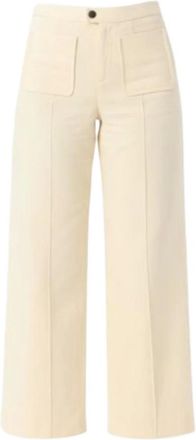 SOEUR Wide Trousers, female, Beige, Size: M Harry Trousers