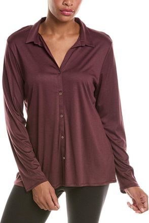 Hanro Hanro Grand Central Button Front Silk-Blend Shirt