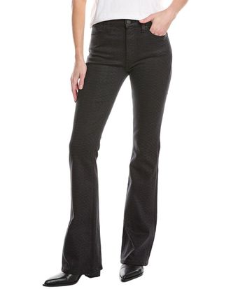 Hudson Barbara High-Rise Black Snake Coated Bootcut Jean