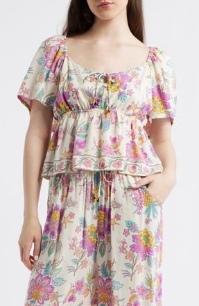 Rip Curl Half Moon Bay Print Top in Multi Color at Nordstrom, Size X-Large