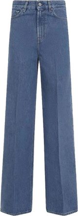 Toteme Wijde Pijp Denim Jeans - Dames - Loose Fit Jeans - Blauw - W26 L30 - Denim - Jeans