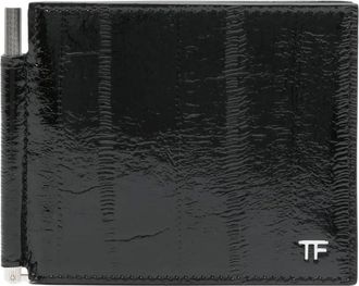 Tom Ford Portafoglio in pelle con fermasoldi - Nero