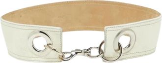 Miu Miu Pre-owned Leather belts - Dames - Vintage Accessoires - Wit - ONE Size - Leer - Vintage