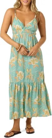 O'Neill Julez Tiki Cover-Up Sundress in Green at Nordstrom, Size Xx-Large