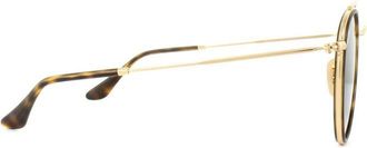 Ray-Ban Unisex Sunglasses Round Double Bridge 3647N 001 Gold Green Metal - One Size