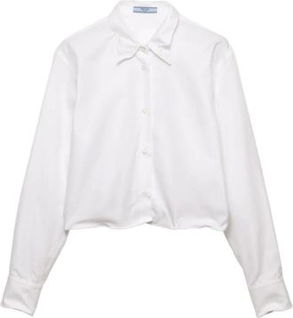 Prada Overhemd met logo - Wit