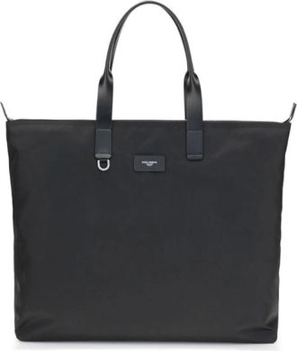 Dolce & Gabbana Krokodillenprint Tote Tas Adamo Lijn - Heren - Shoppers - Zwart - ONE Size - Leer - Tassen